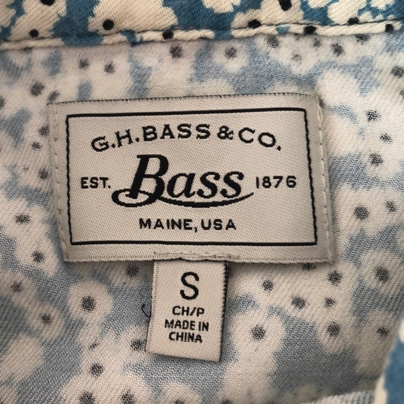 G.H.Bass & Co Floral Checkered Button Front Small - Picture 4 of 9